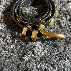 Versace Black and Gold Women's Belt
